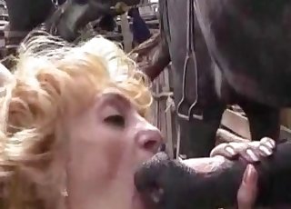 Brunette cannot wait for her turn