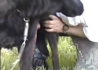 Nasty guy eats his pet ass