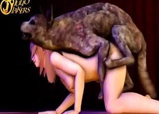 3D bitch getting fucked by a dog