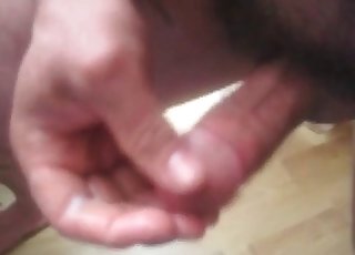 Dude gets to cum after sex with his dog