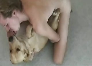 Extreme fuck-fest with a submissive dog