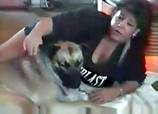Fat bitch is enjoying nasty sex with animals