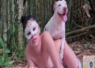 Crazy zoophile porn with a dog-loving hottie