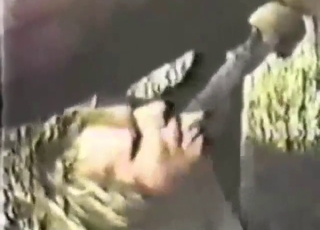 Vintage zoo porn scene with a nice blowjob