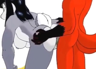 Zoophile's dream: anal with two horny foxes