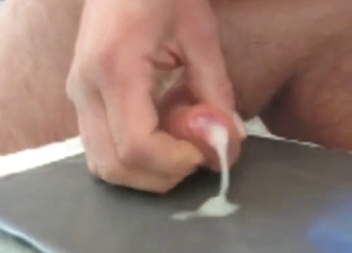 Dude cums all over that surface thanks to a dog