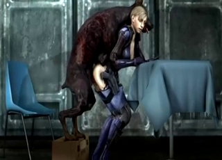 Zombi dog is banging a really hot 3D animated slut