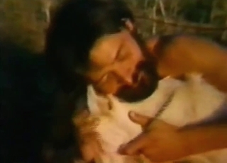 Goat is getting dominated in the local barn