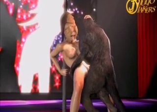 3D animated video for all fans of bestiality action
