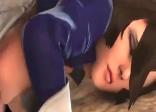 Cartoon girl fucked by a puppy