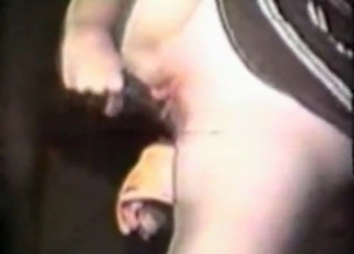 Farm dame and dirty animal of her dad