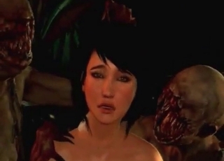 3D animated video with bestiality for horny goblins