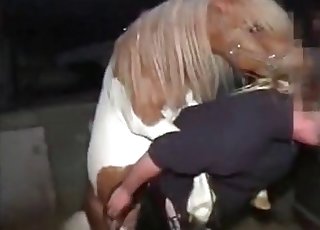 Farm girl is enjoying nasty zoophilia