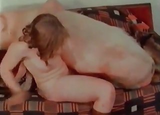 Old school bestiality sex with a home pet