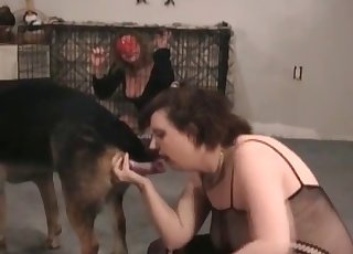 MILF gets seduced by a dog