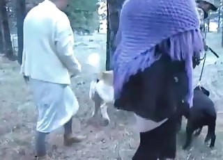 Two fat Mummies and two dogs