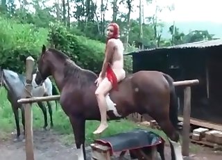 Pony wiener finishes off a load
