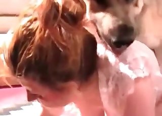 Amazing doggy loving her juicy vagina