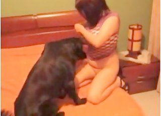 Nice pussy licking action with a doggy and my dirty wife