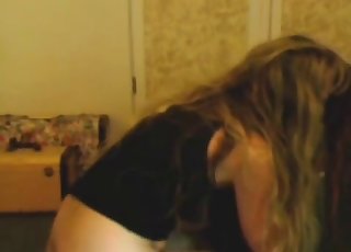 Horny zoophile's 1st time with a dog